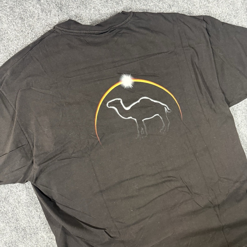 Vtg Camel Cigarettes T-Shirt Black Promo Art Pocket Tee Double Sided 90s Men XL